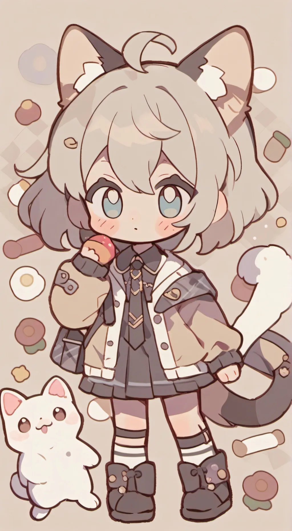 ai character: catgirl background