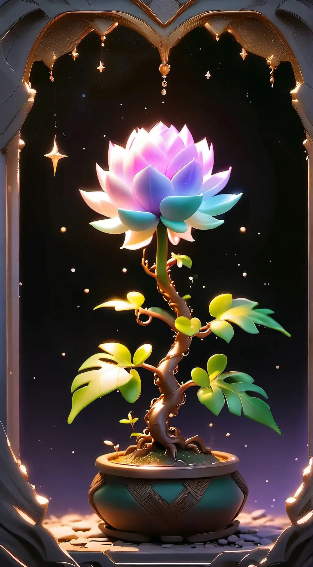 ai character: MHA magical plant  background