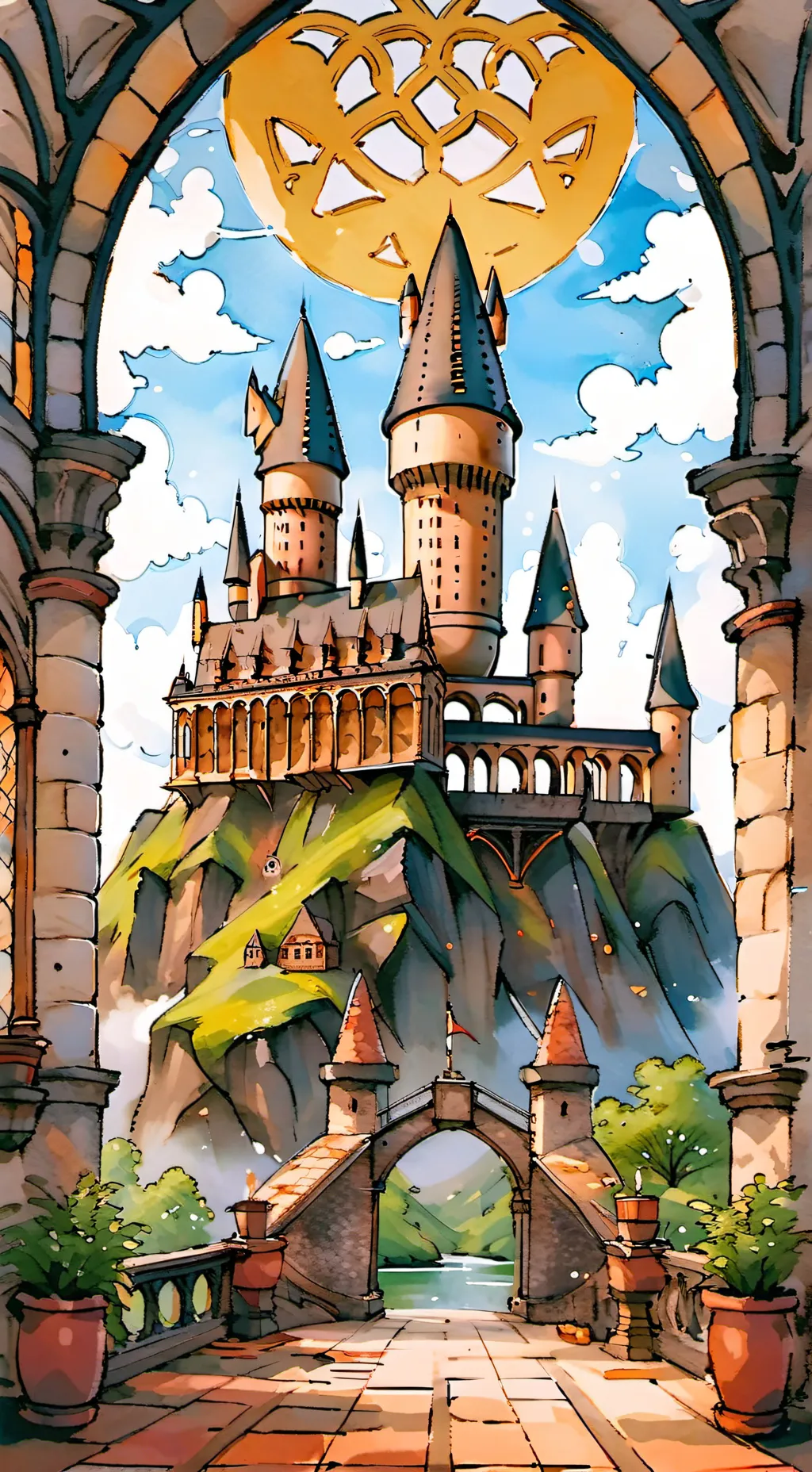 ai character: hogwarts background