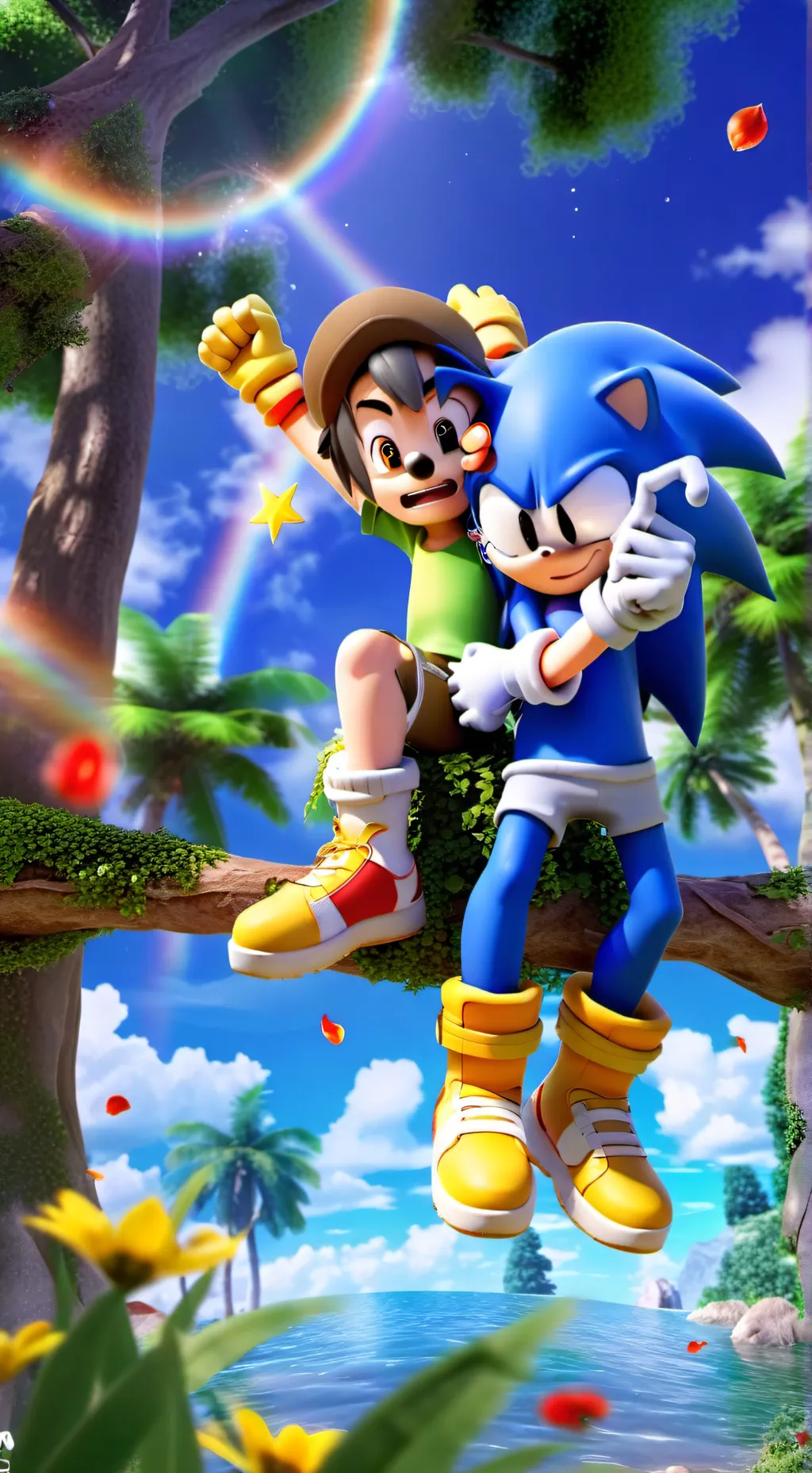 ai character:  sonic and friends background