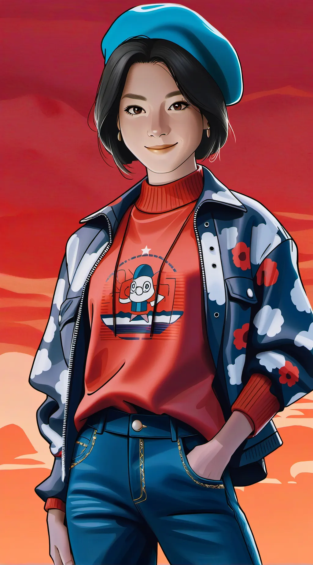 ai character: EMAILISA  background