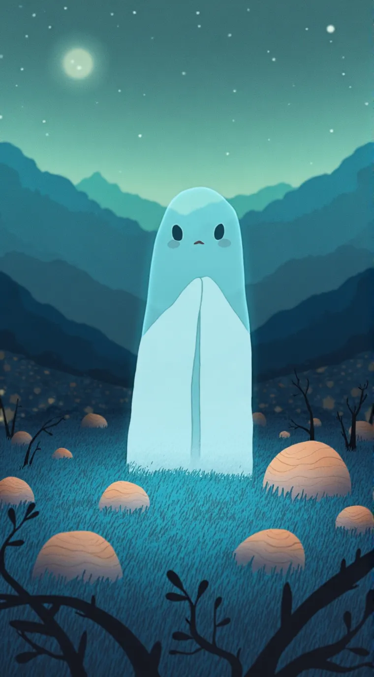 ai character: A talkie for grief background