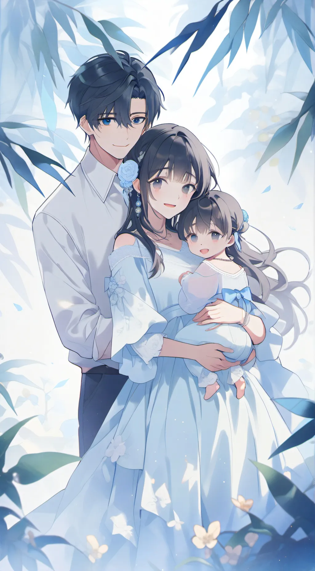 ai character: familia normal background