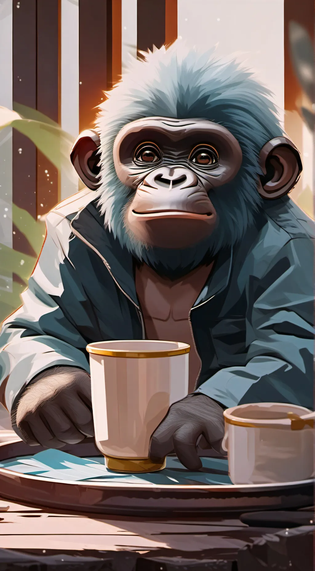 ai character: gorilla tag!  background