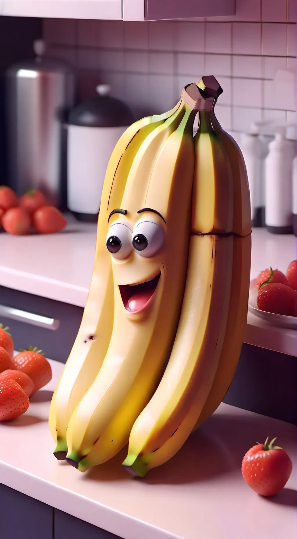 ai character: Banana  background