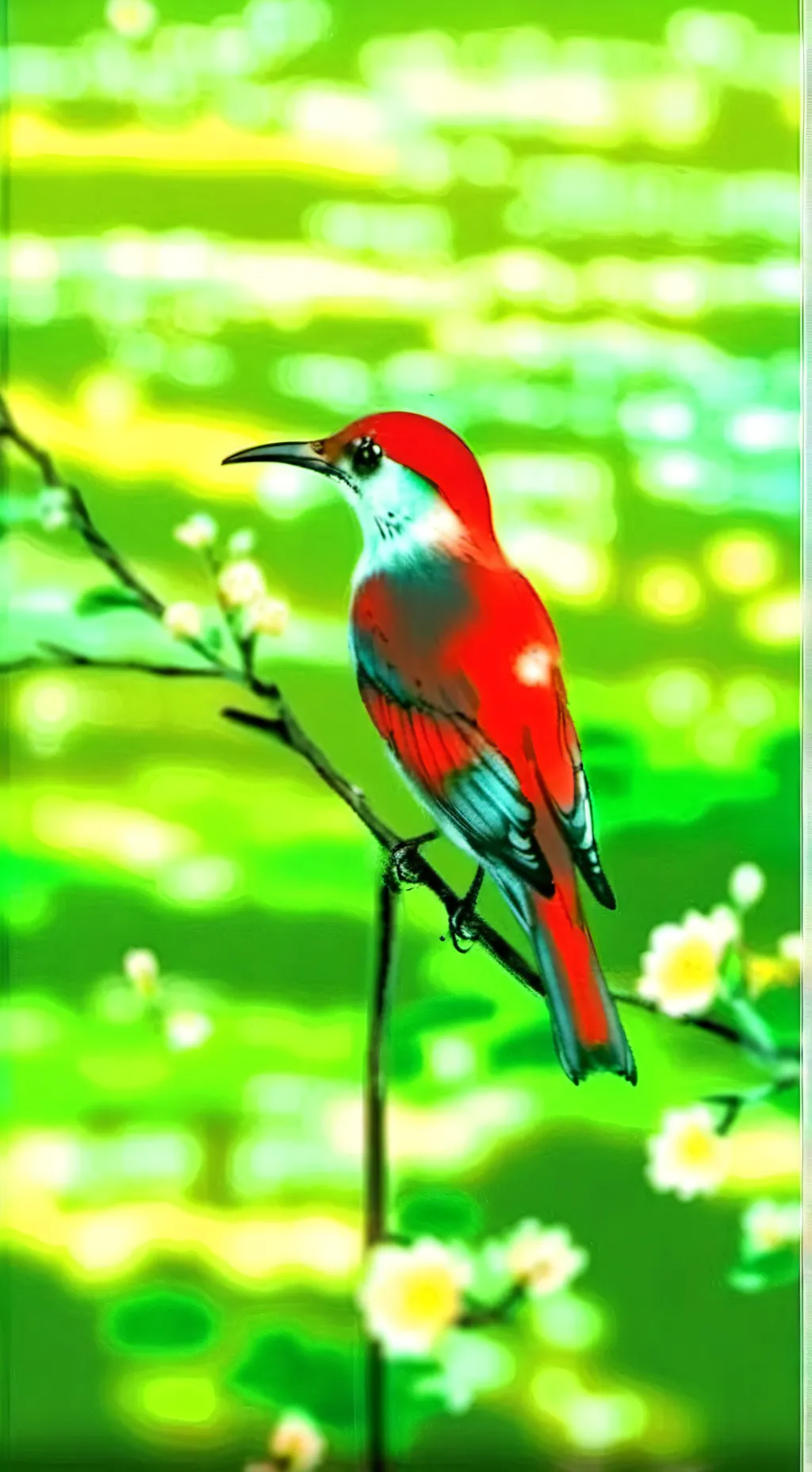 ai character: pajarito lindo background