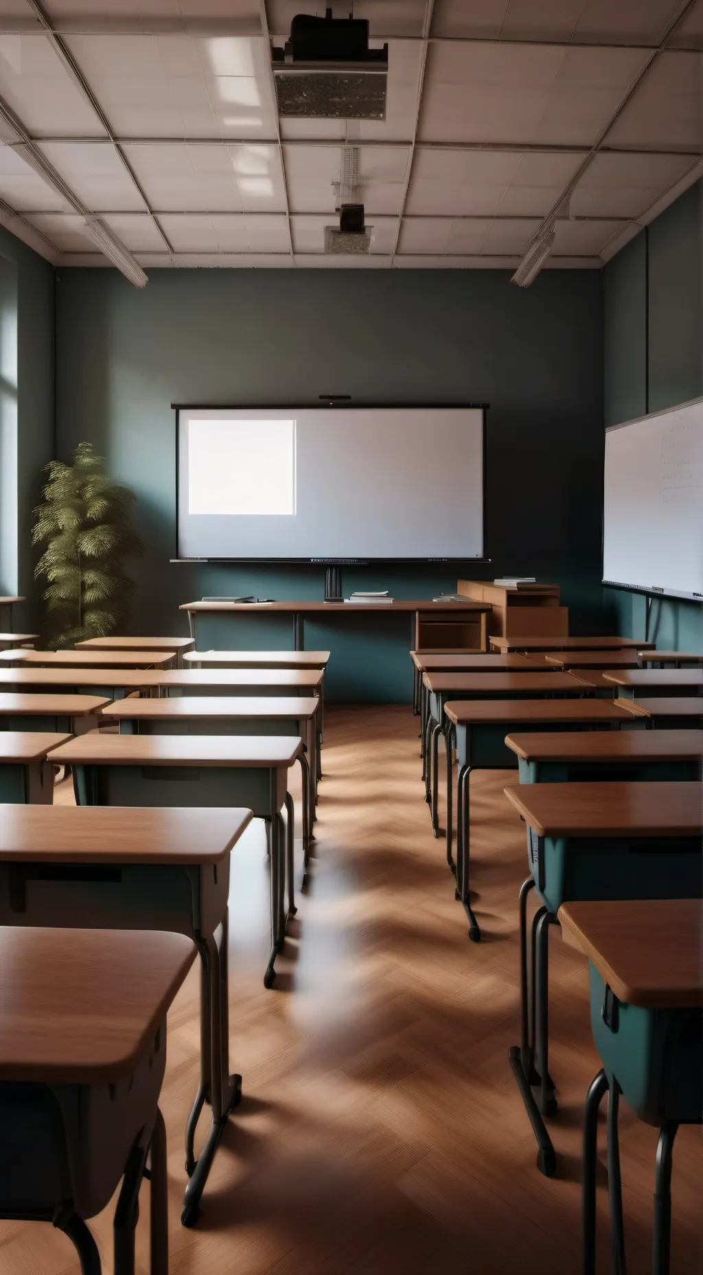 ai character: Power Classroom background