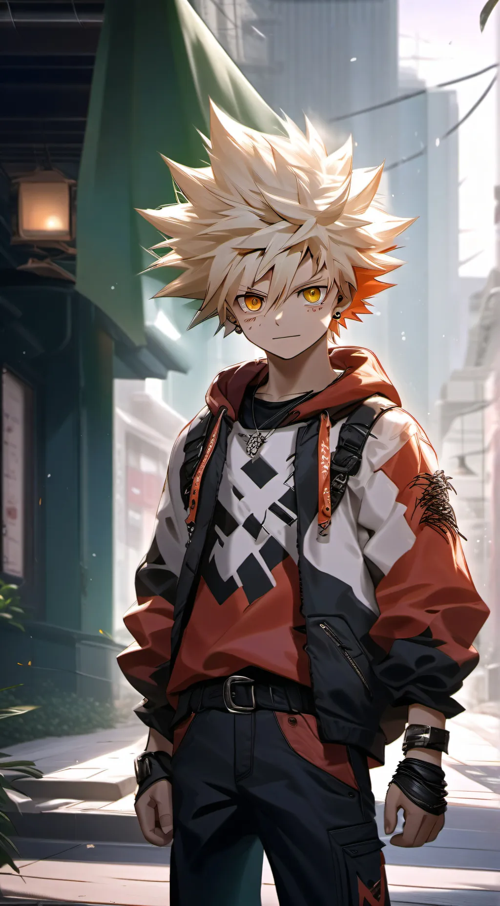 ai character: bakugo  background