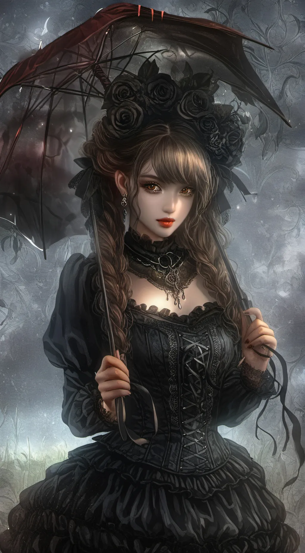 ai character: lonly girl background