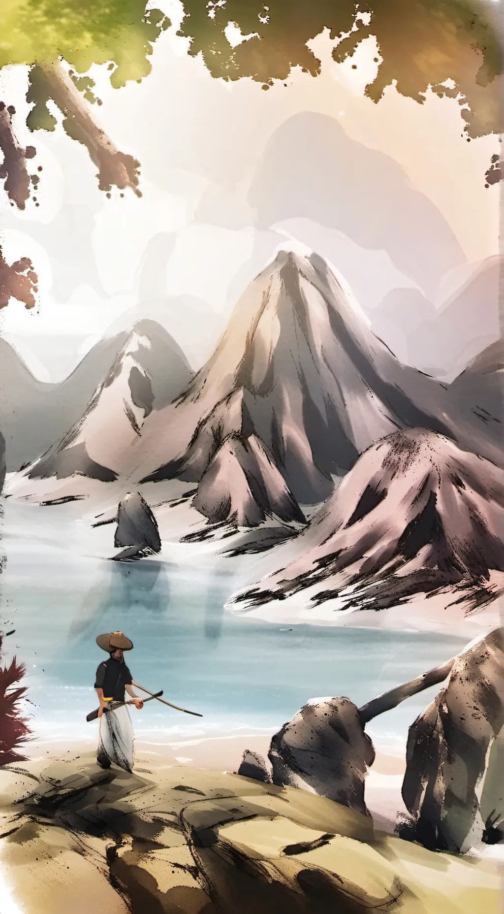 ai character: Gojo satoru (sad) background