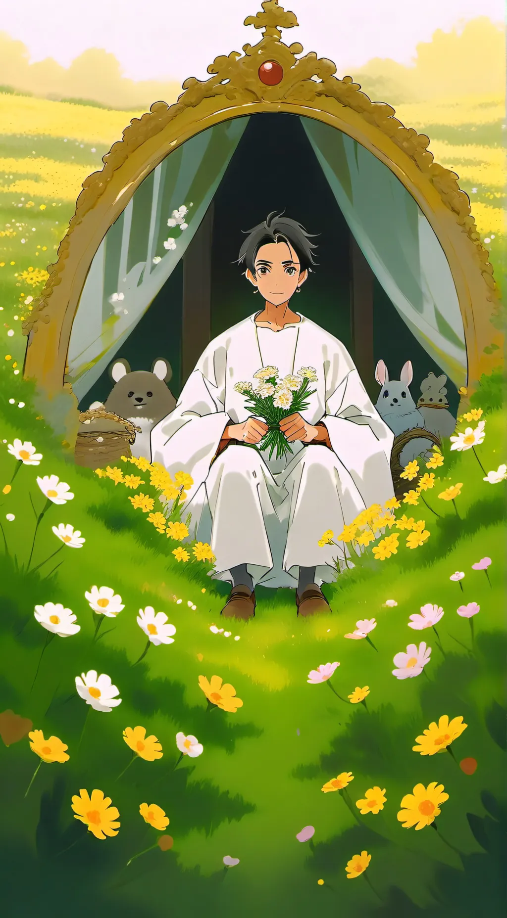 ai character: Dandy 'wordi background