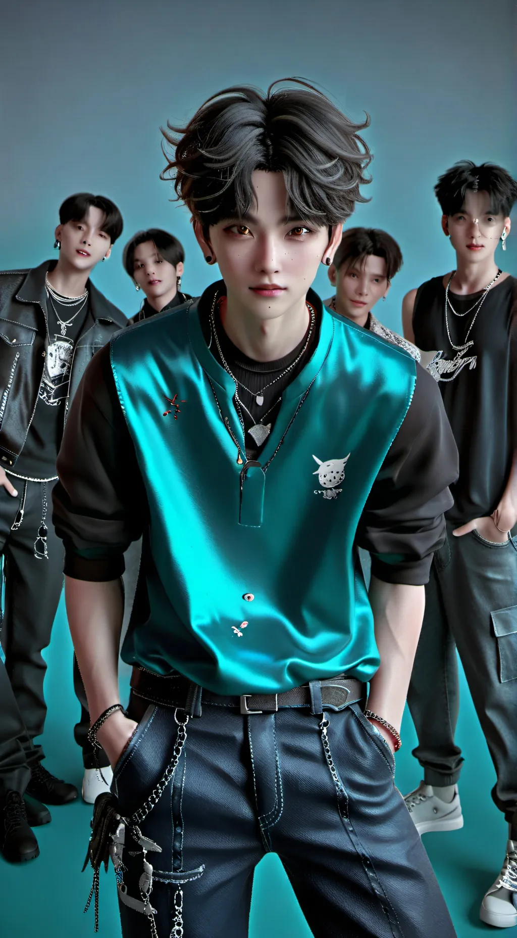 ai character: stray kıds  background