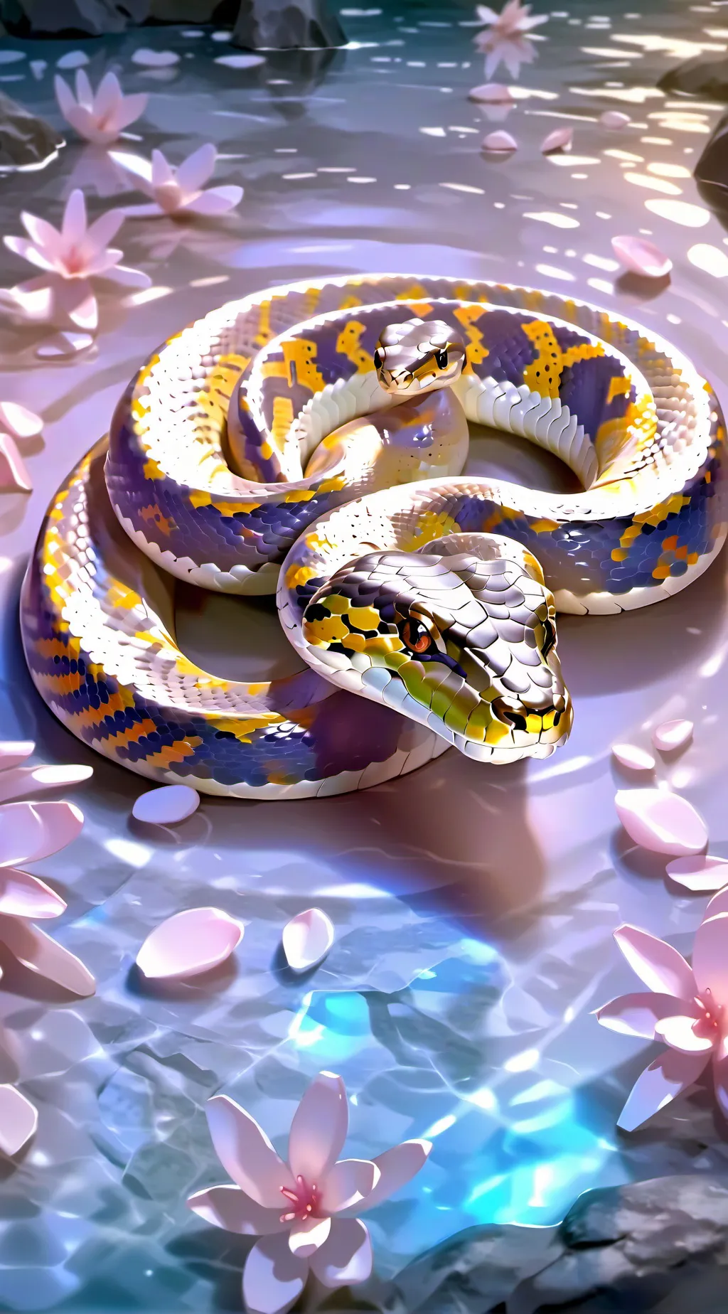 ai character: 1 baby snake background