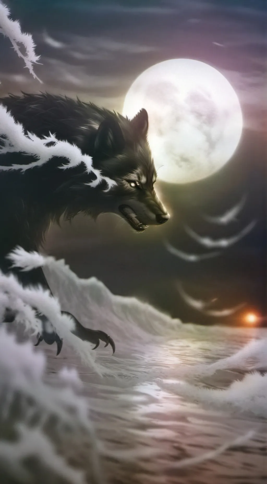 ai character: Moon background