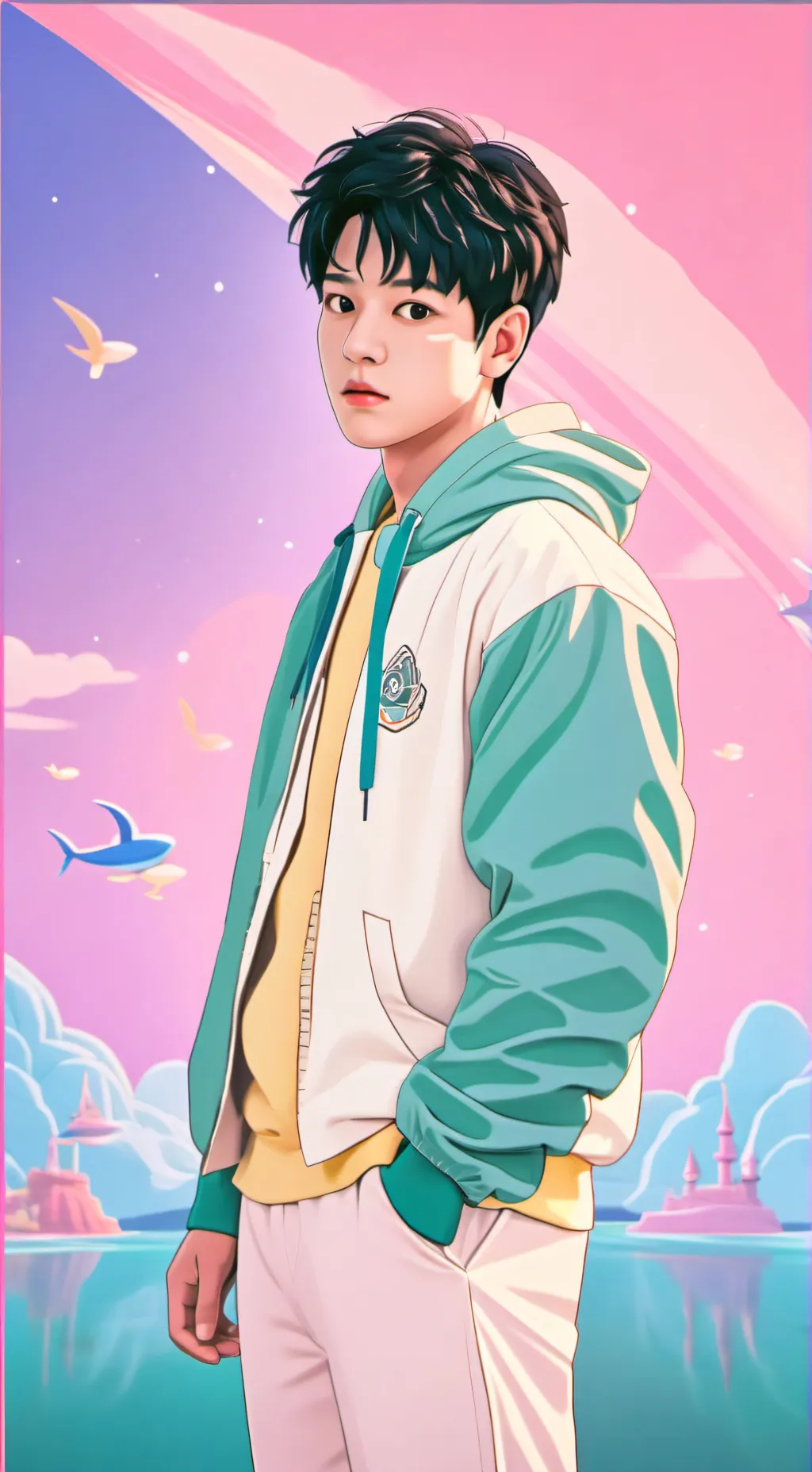 ai character: seungmin  background