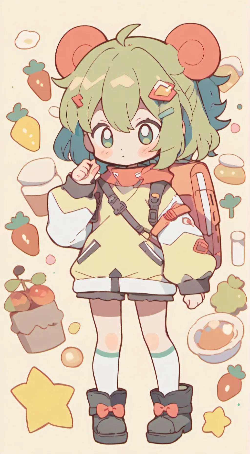 ai character: petite sœur izuku background