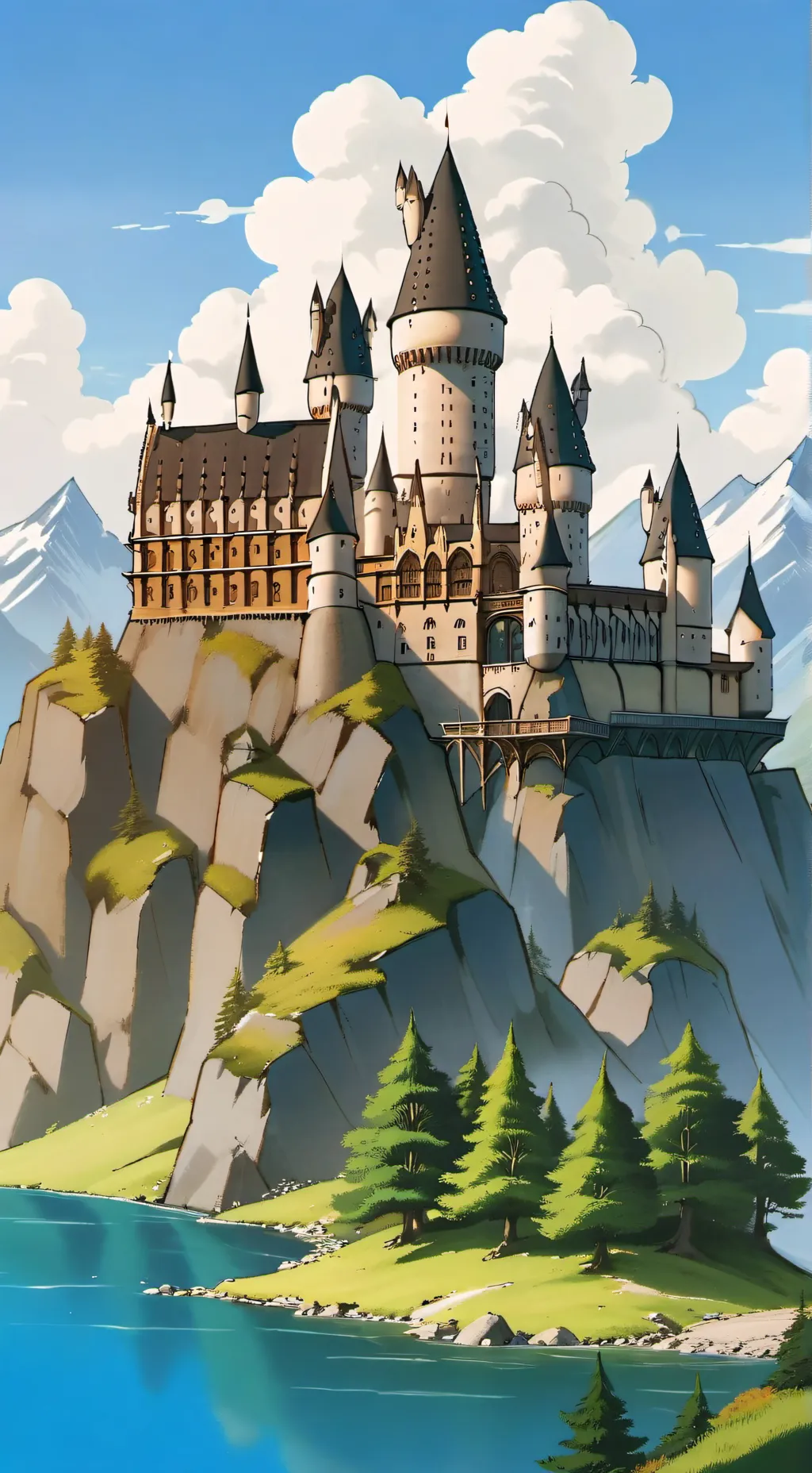 ai character: Hogwarts (sad)  background