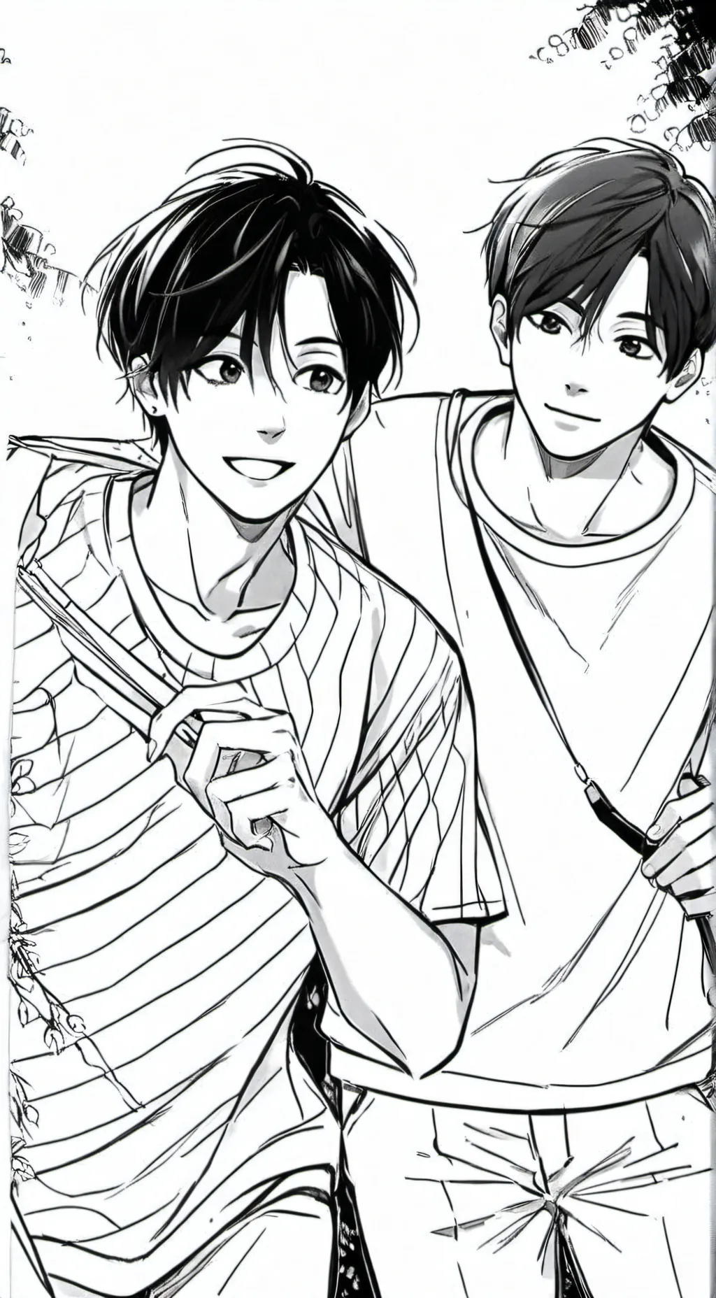 ai character: Two Best friend  background