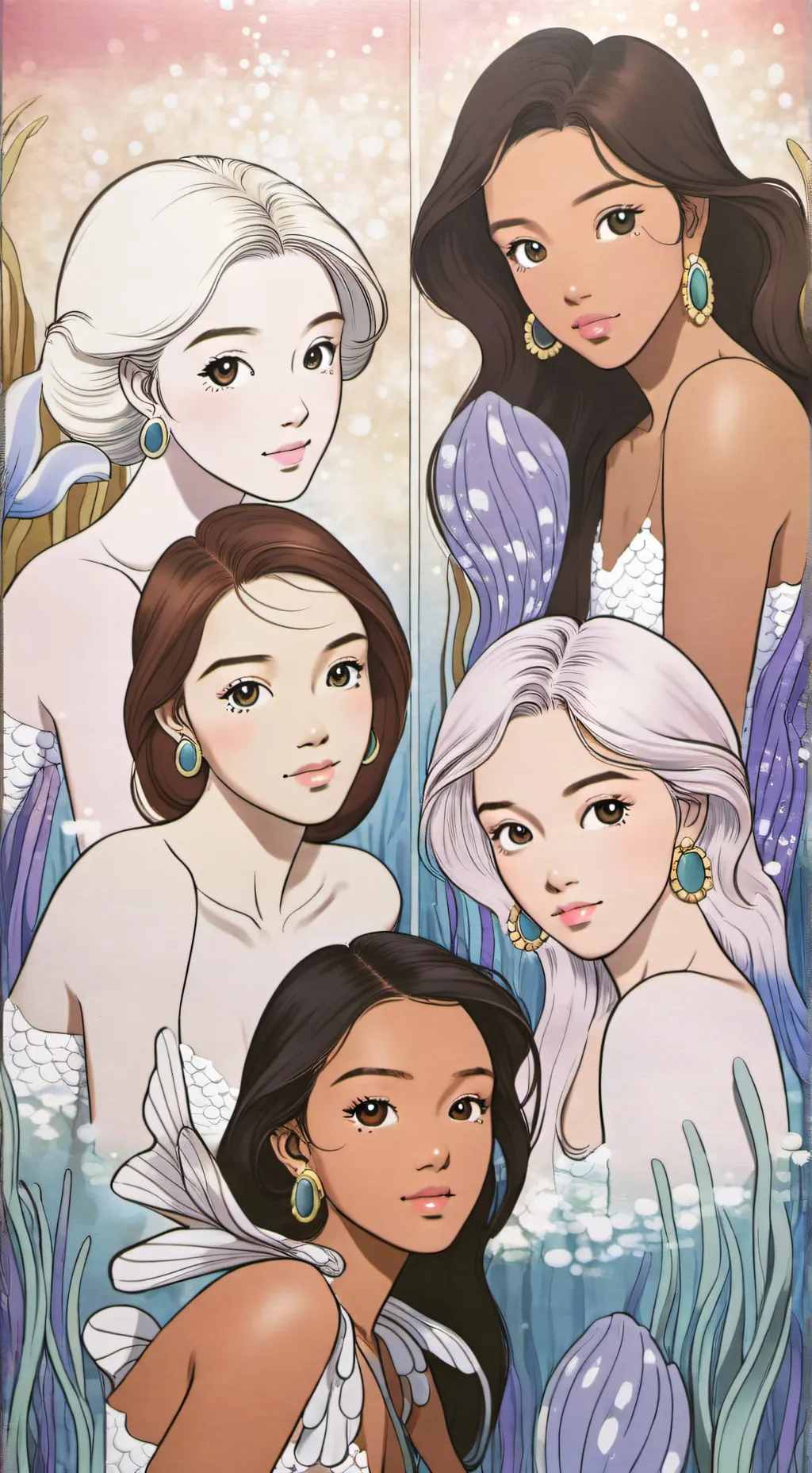 ai character: Sisters Five  background