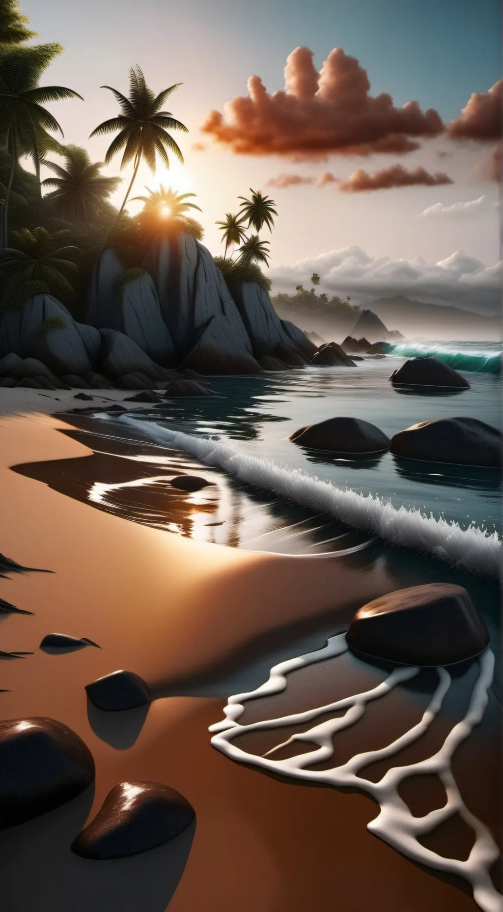 ai character: Mha beach trip  background