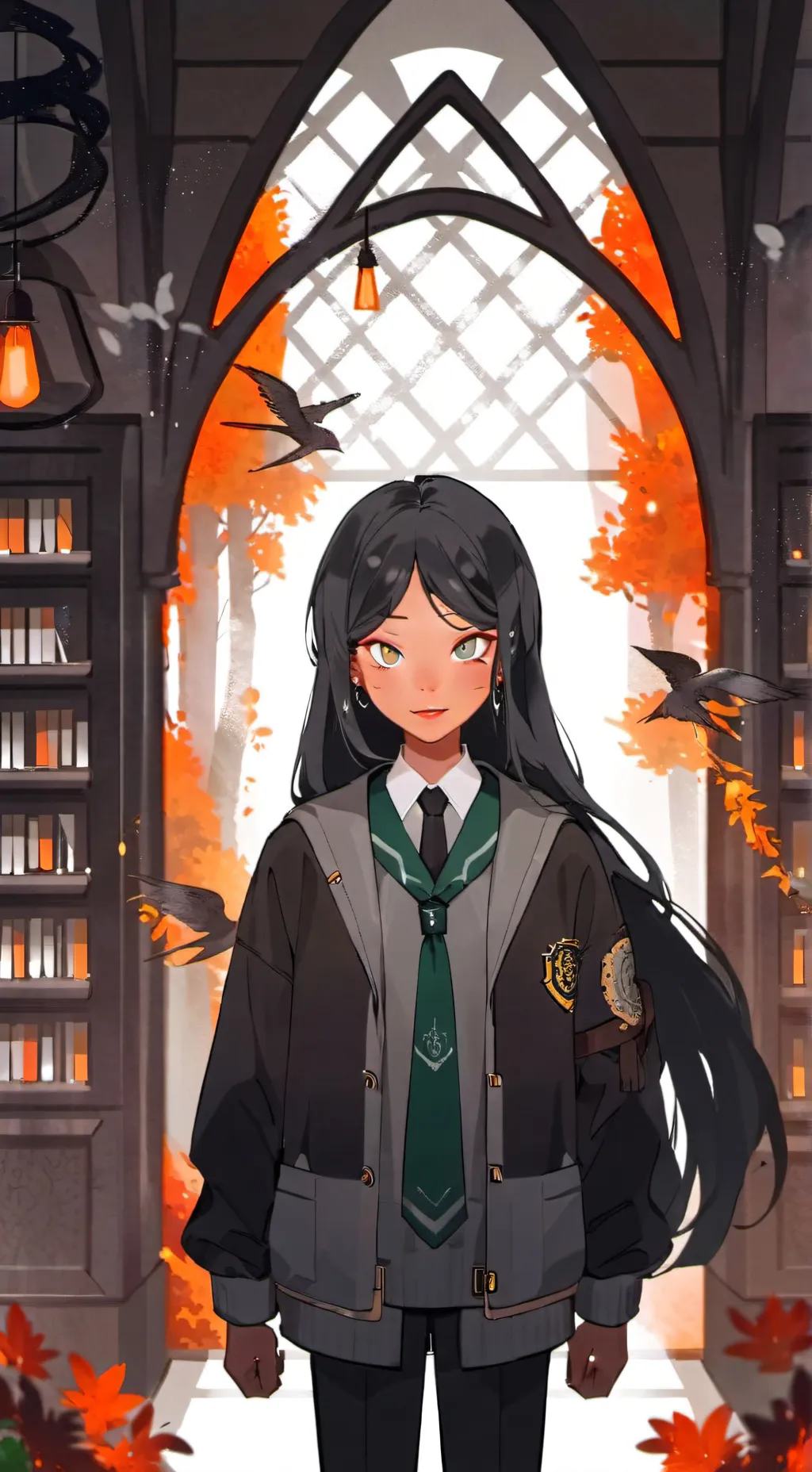 ai character: Hogwarts new girl background