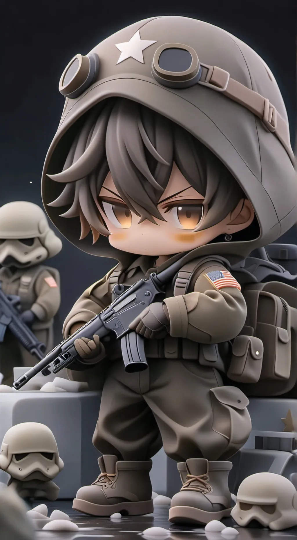 ai character: World War 3 background