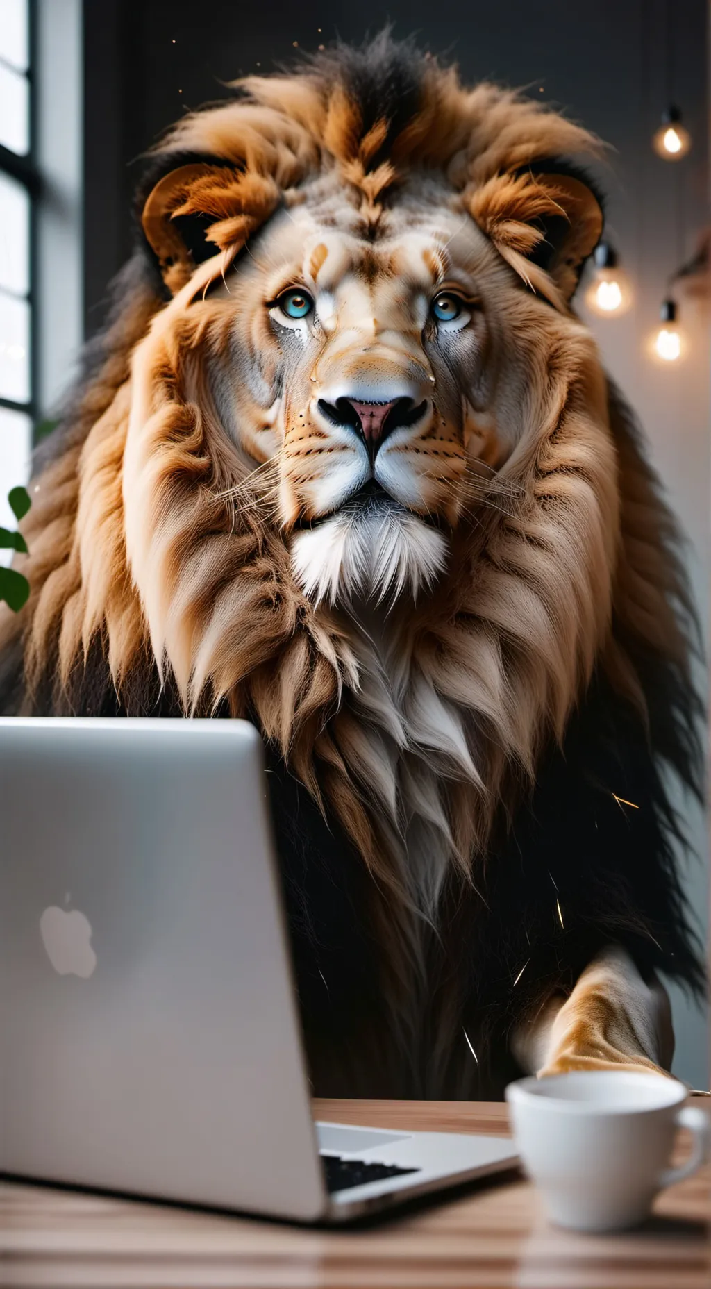 ai character: Leo the Lion background