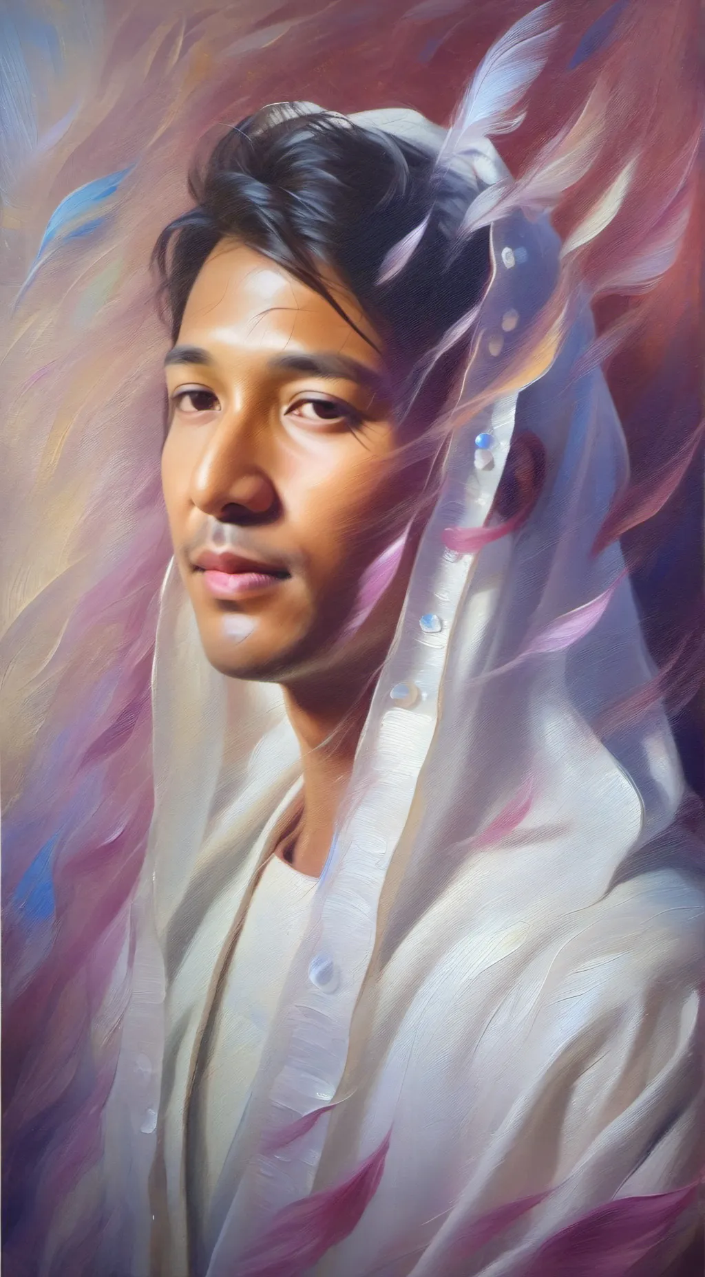 ai character: Tauseef Hassan background