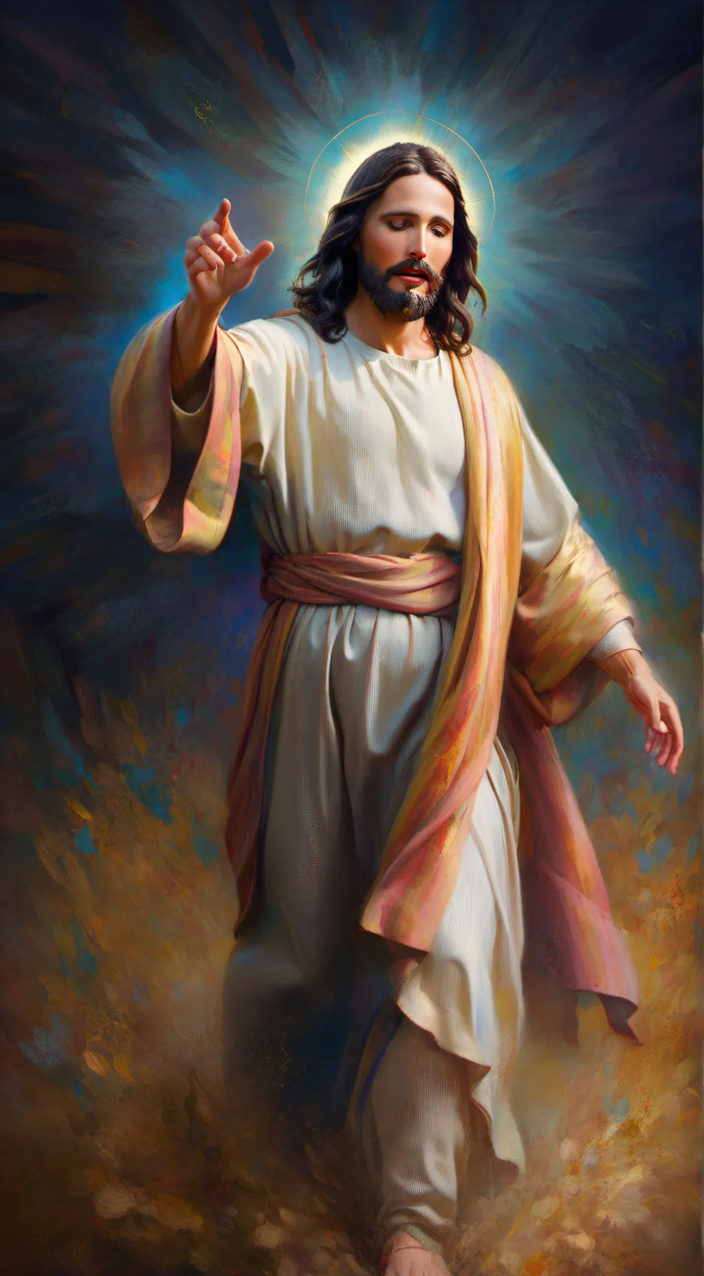 ai character: JESUS CHRIST  background