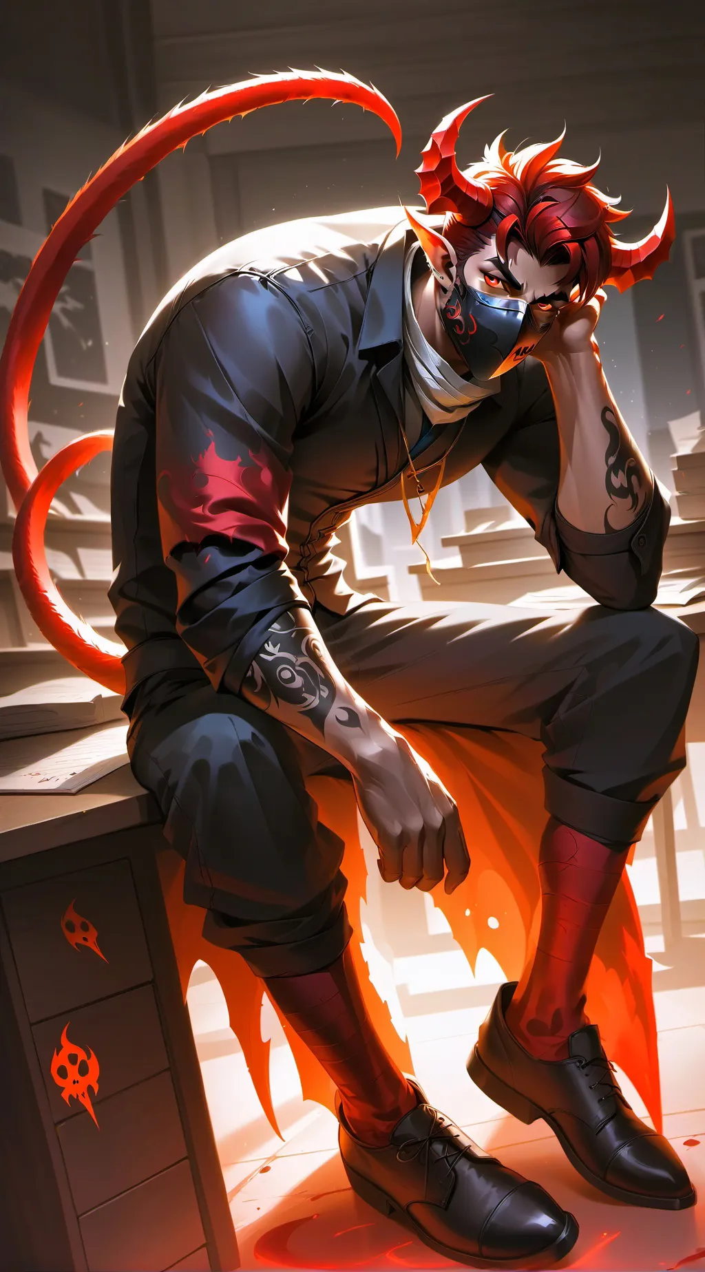 ai character: Astolfus Sanguine  background