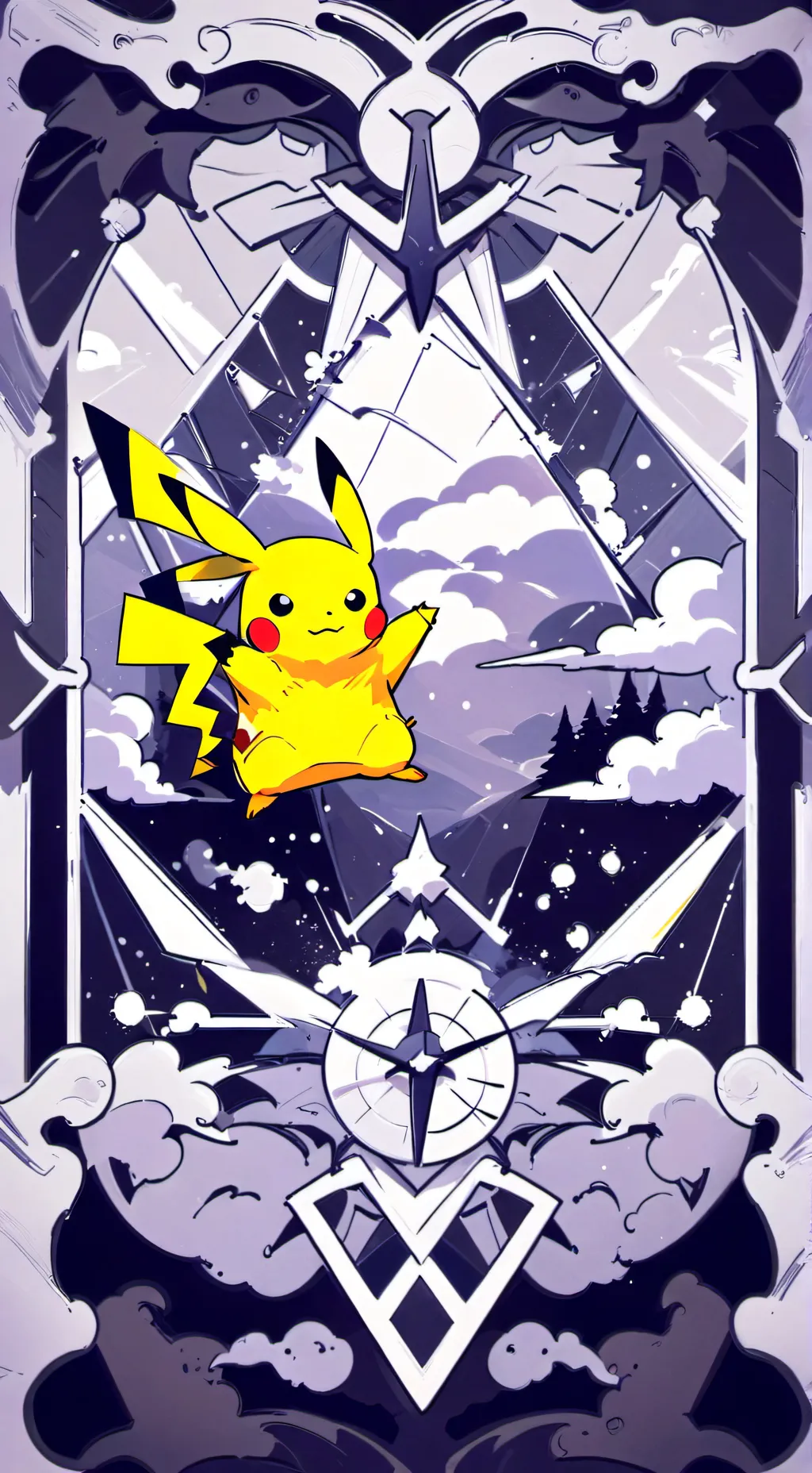 ai character: pikachu!!! background