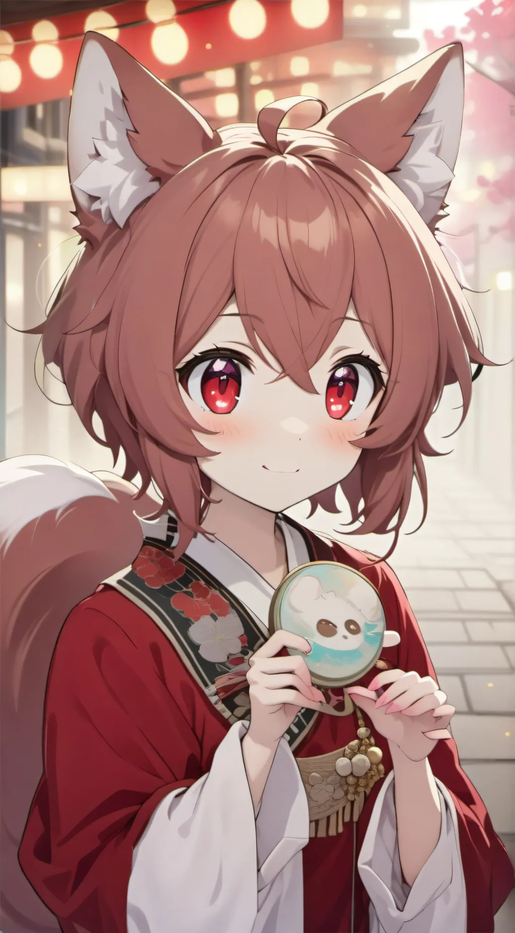 ai character: Red Spirit Whisker background