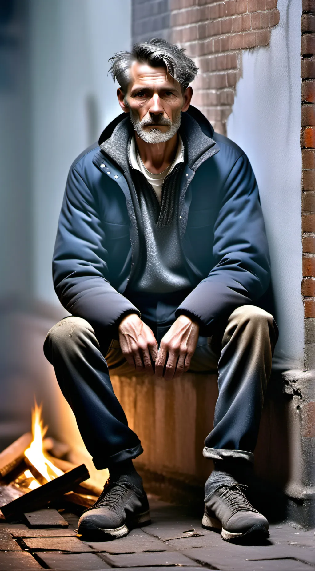 ai character: Żul spod lidla background