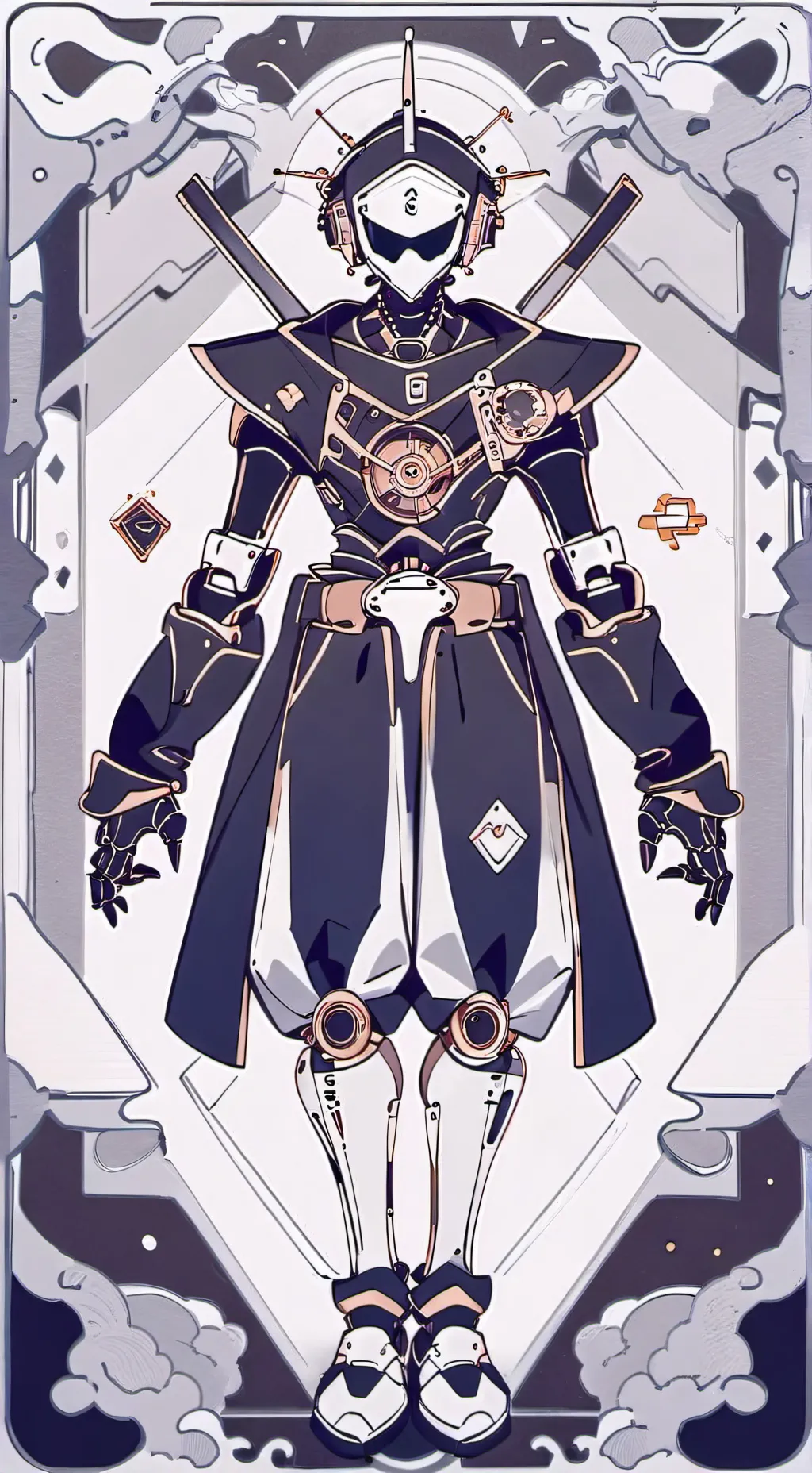 ai character: mha robot  background