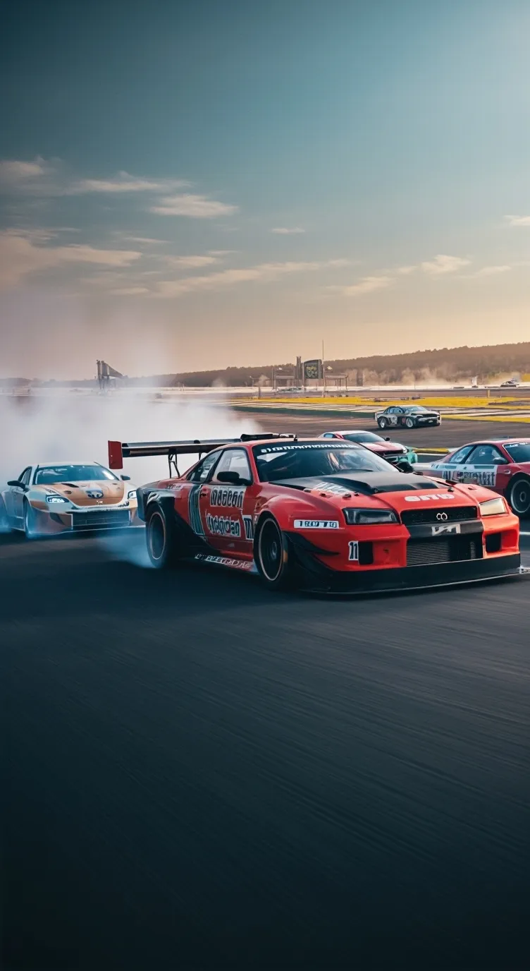 ai character: Drift car Humans background