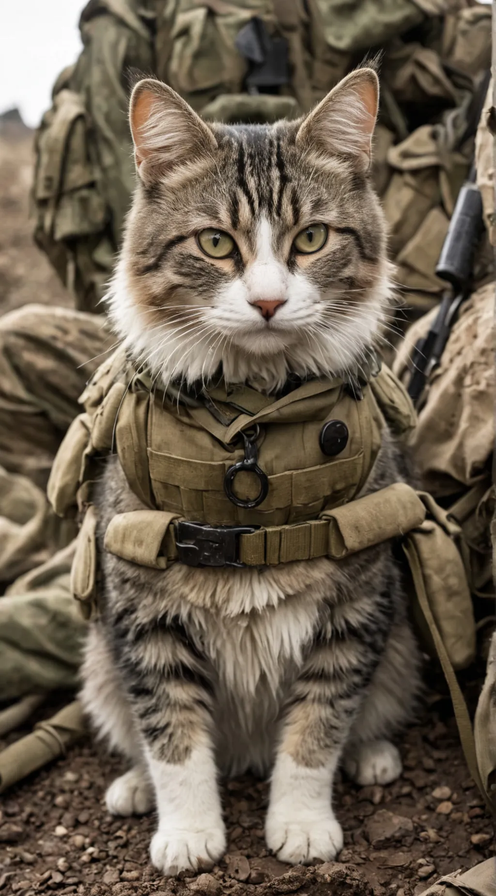 ai character: war cat background
