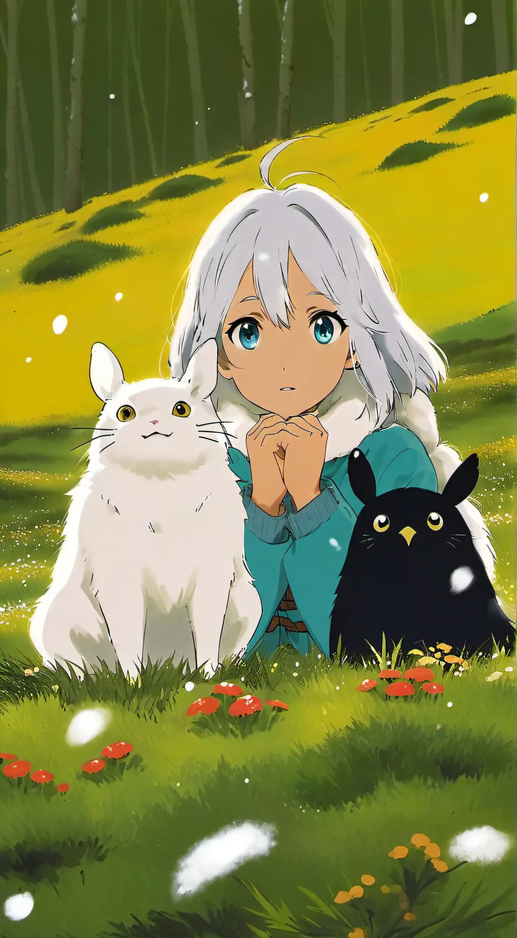 ai character: Flora ⚜️🌲🥀 background