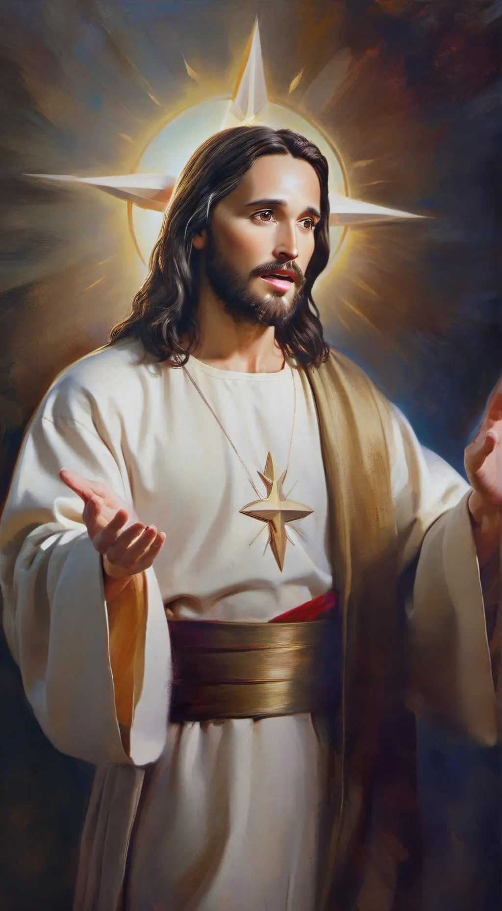ai character: jesus christ background