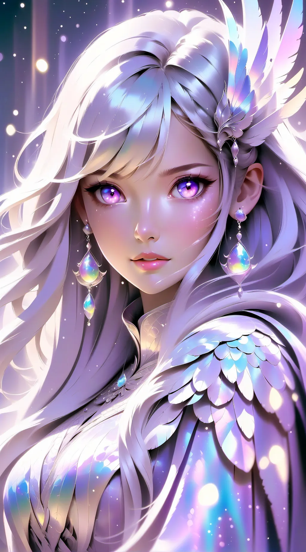 ai character: mha purple phoenix background