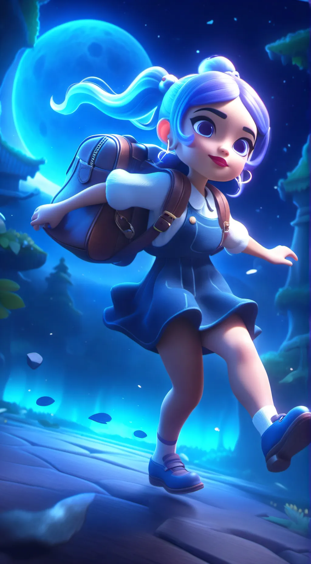 ai character: lunar background