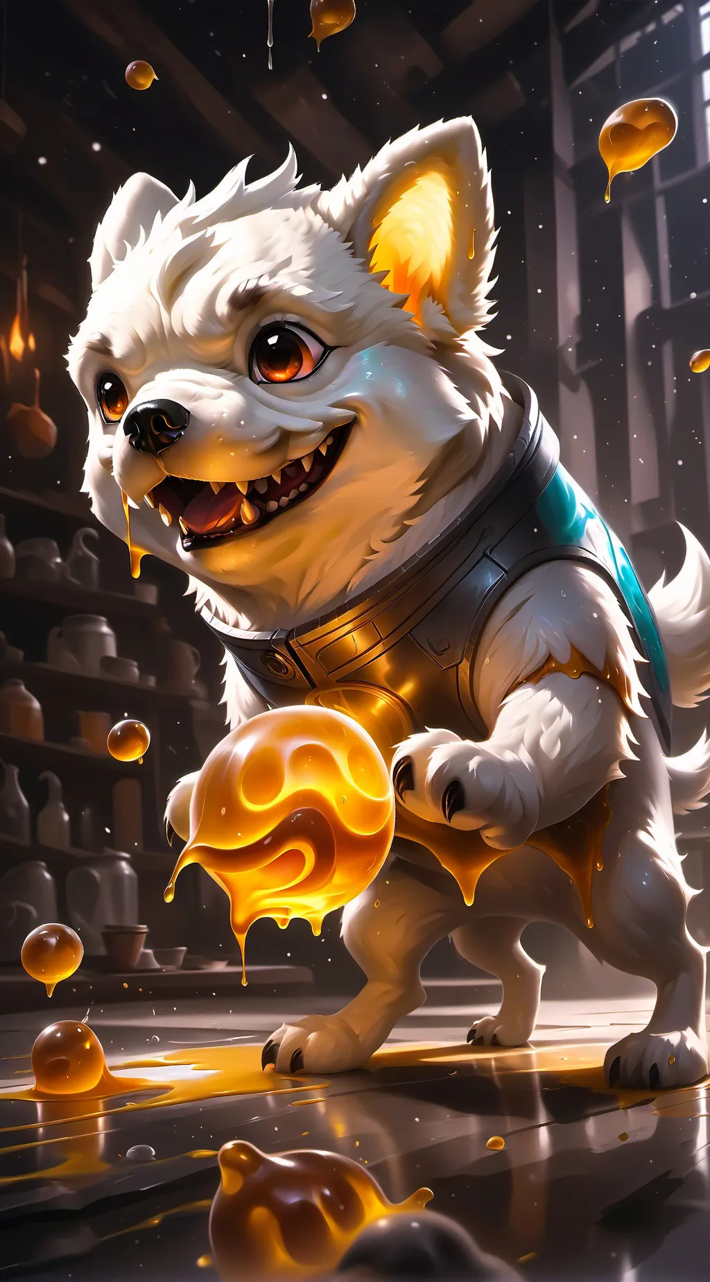 ai character: Wizard dog background