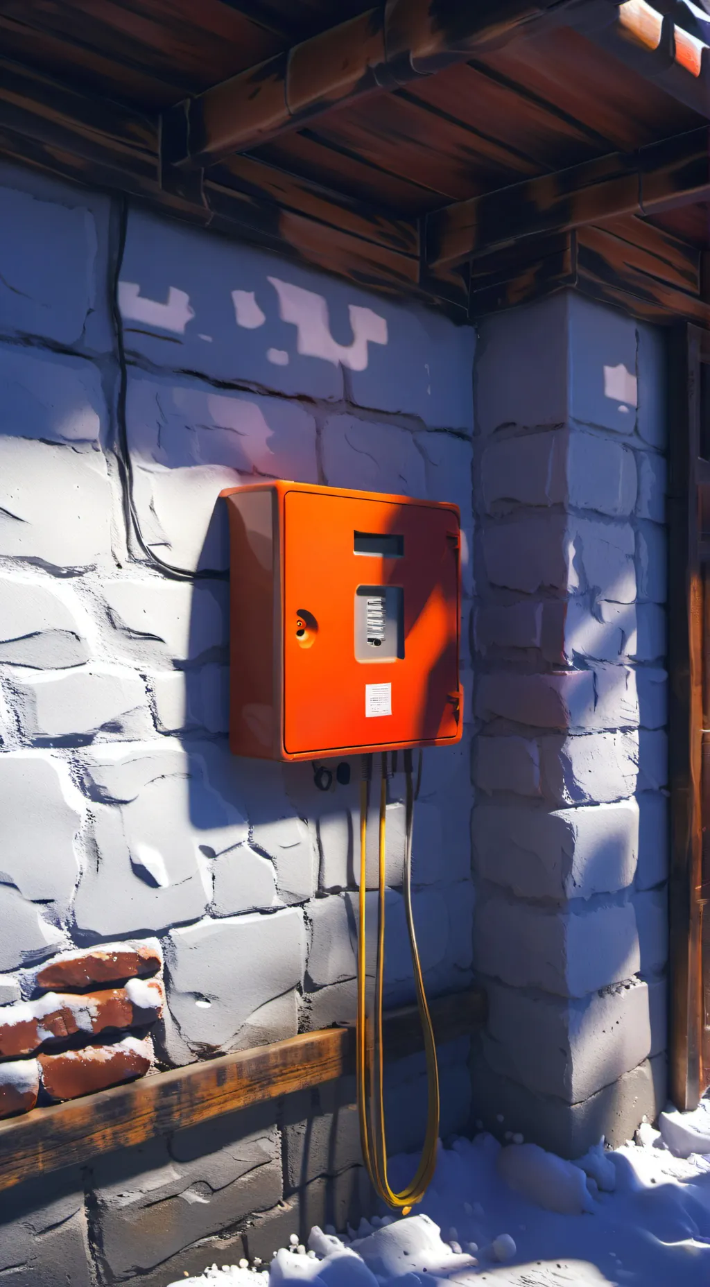 ai character: electric box background