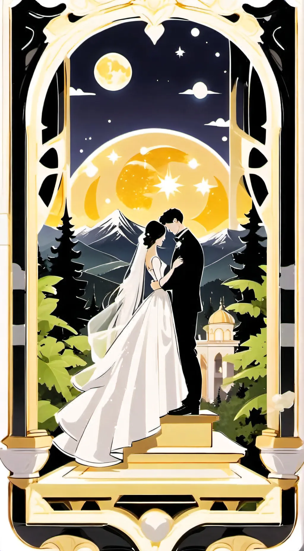 ai character: inozentan wedding  background