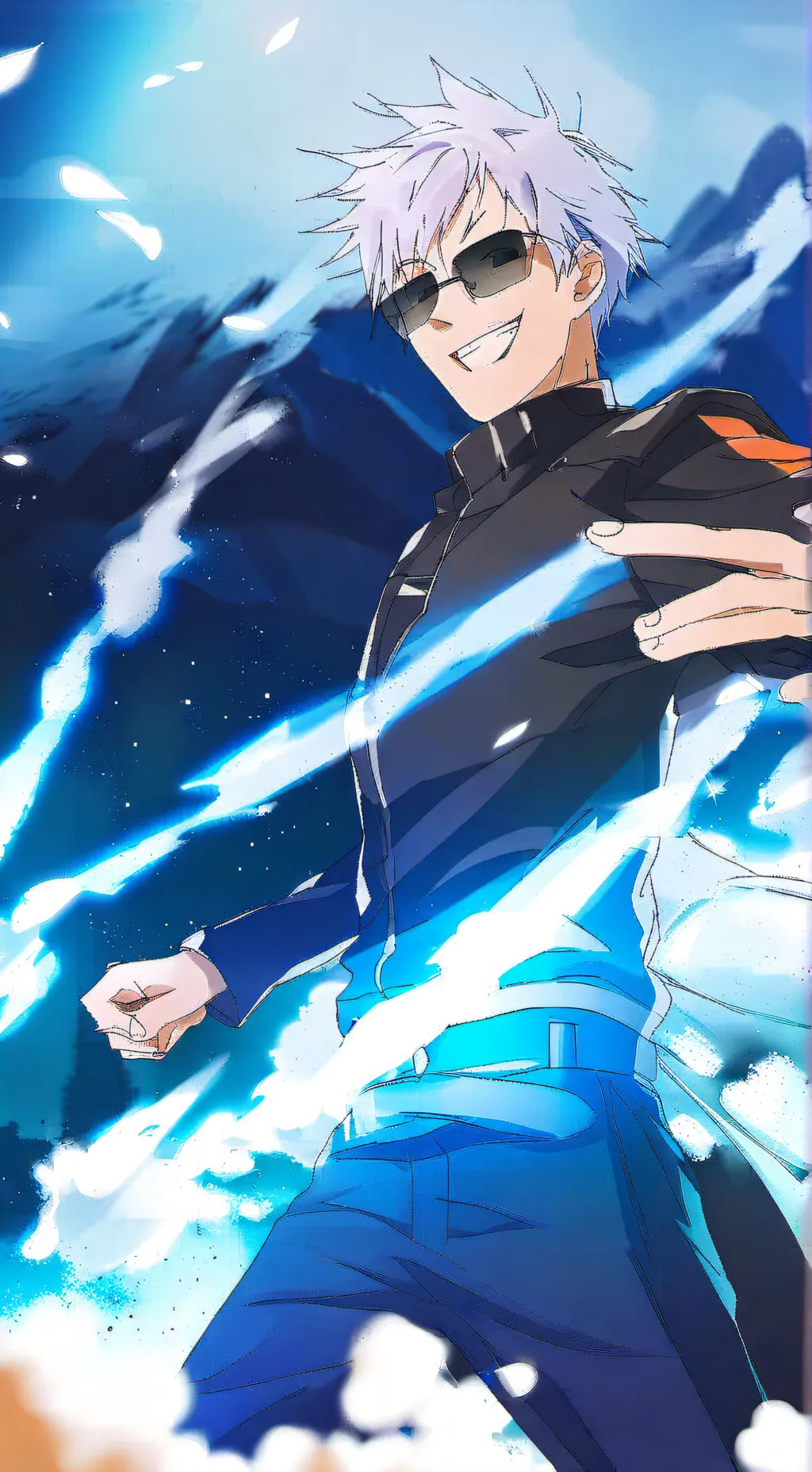 ai character: Gojo🩵✨✨ background