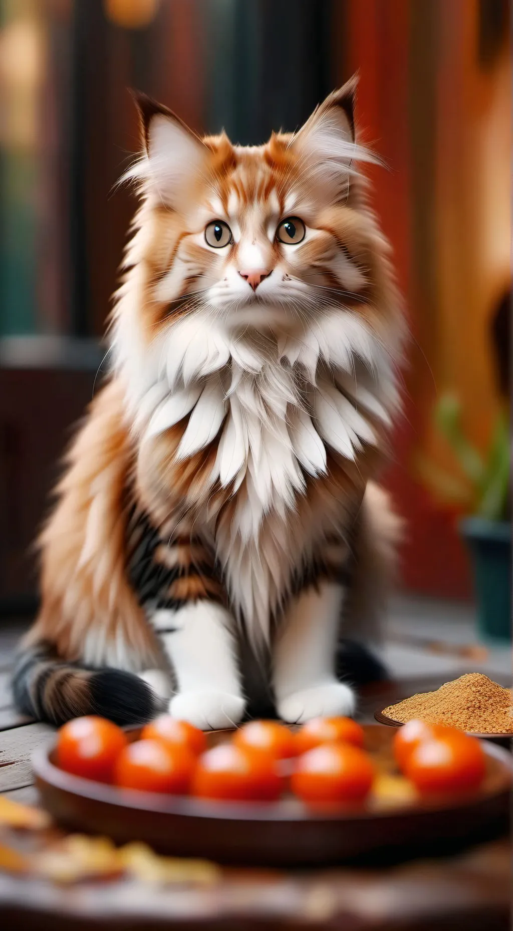 ai character: cute cat background