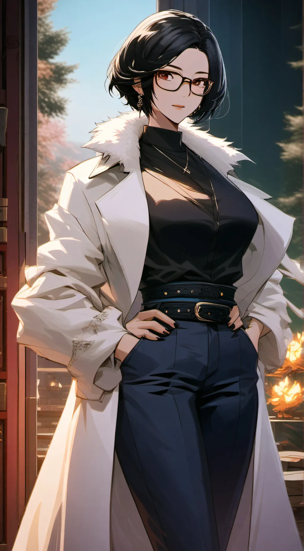 ai character: Tomoe Nomura background