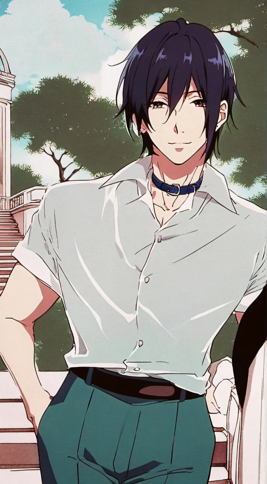 ai character: Sasuke  background