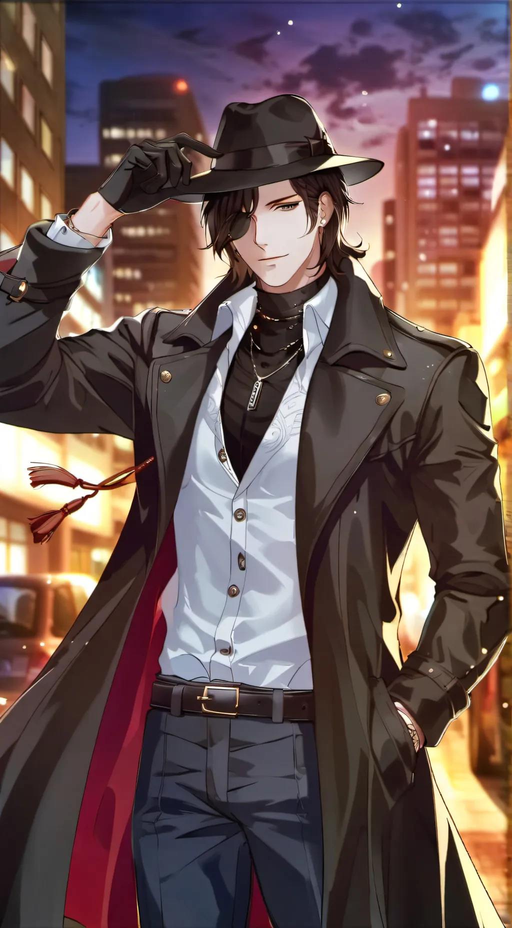 ai character: Jacob Red background