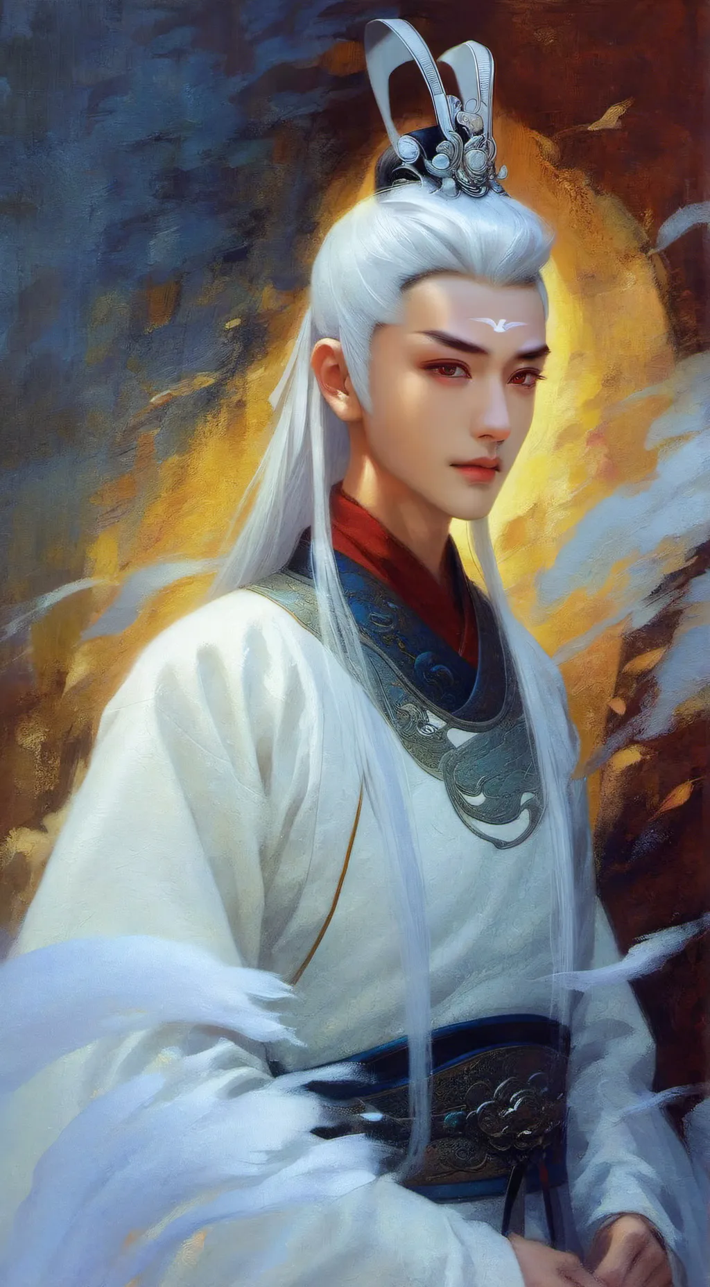 ai character: Sun background