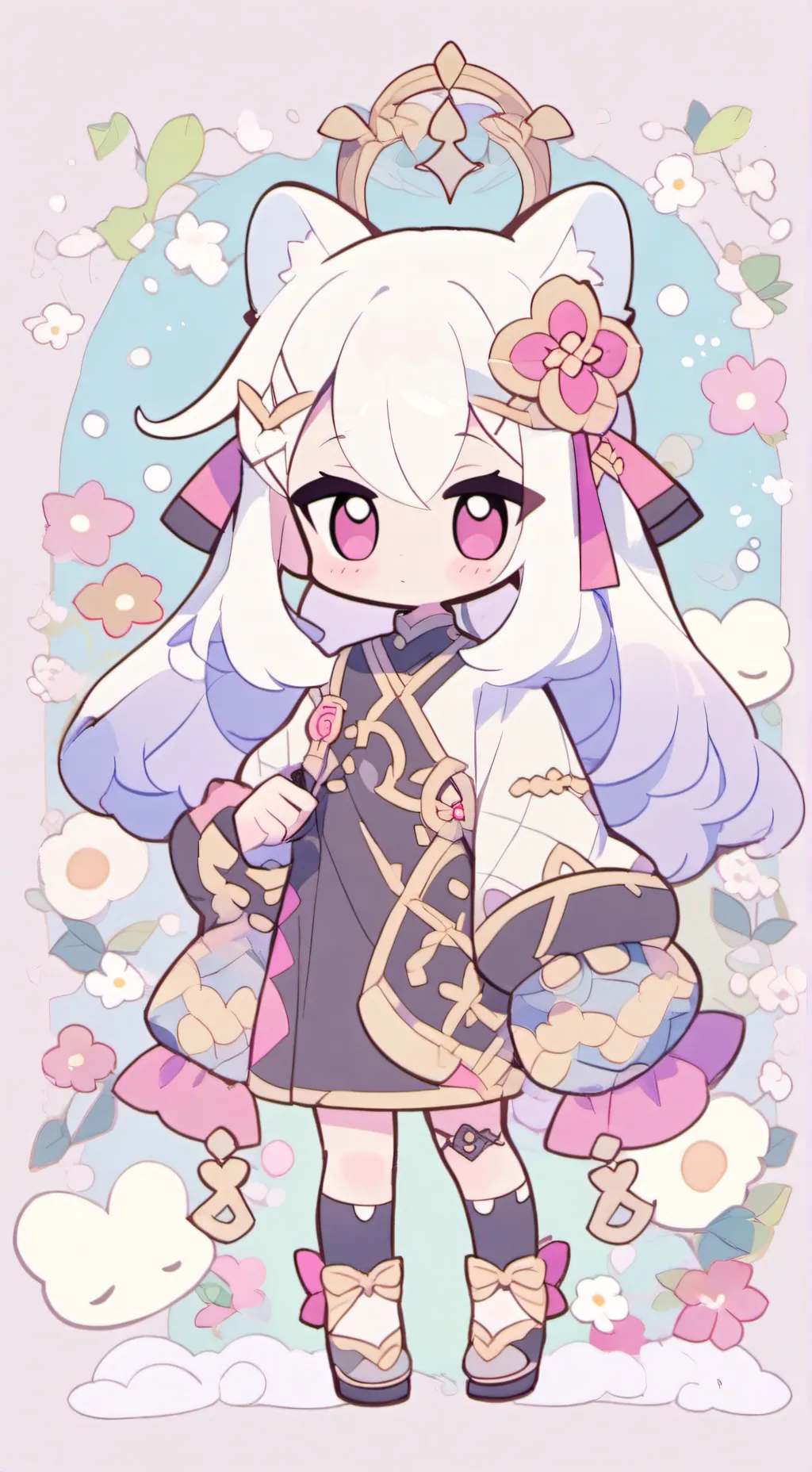 ai character: nabi X santi background